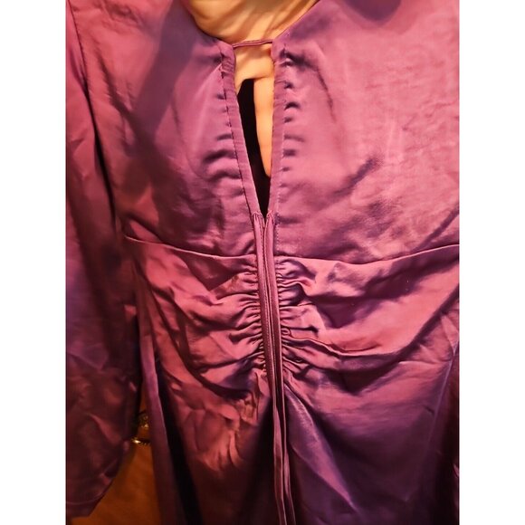 Gianni Bini Size Small Keyhole Shirred Waist Size Small Purple Dress NO... - Picture 5 of 10